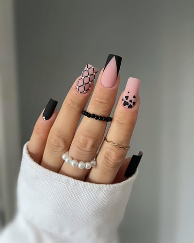 unghie gothic nails nere san valentino